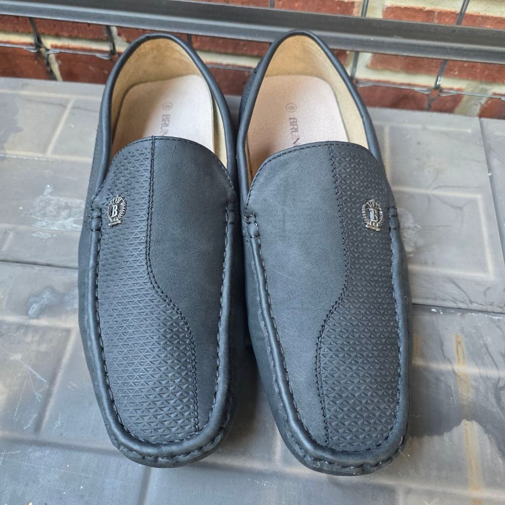 Men's Bruno Marc Black Venetian Loafers & Slip-Ons US 8